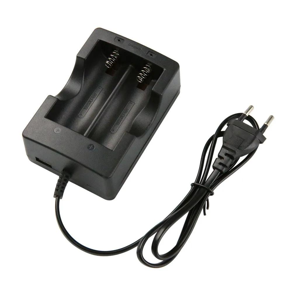 Oplader til 2x 18650 lithiumbatterier 3.6V / 3.7V / 4.2V