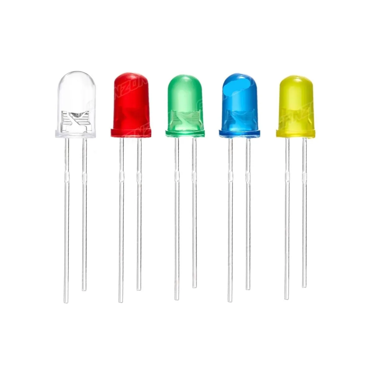 10x LED diodes 5 forskellige farver