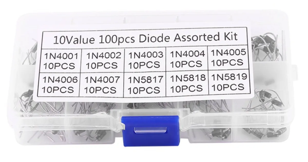 100 dioder sæt 10 typer Rectifier / Schottky