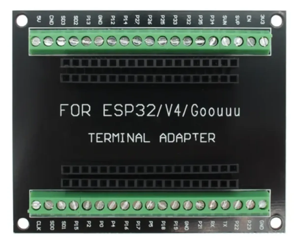 Breakout board til ESP32 32U 38 pins med skrueterminaler