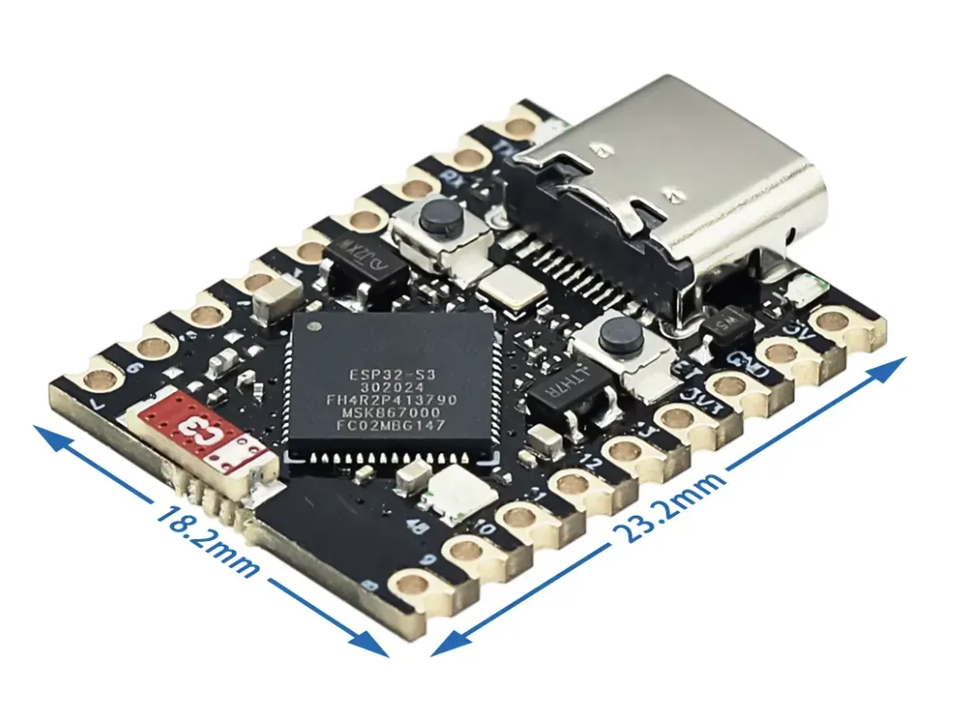 ESP32-S3 Super Mini 4MB Flash og 2MB PSRAM