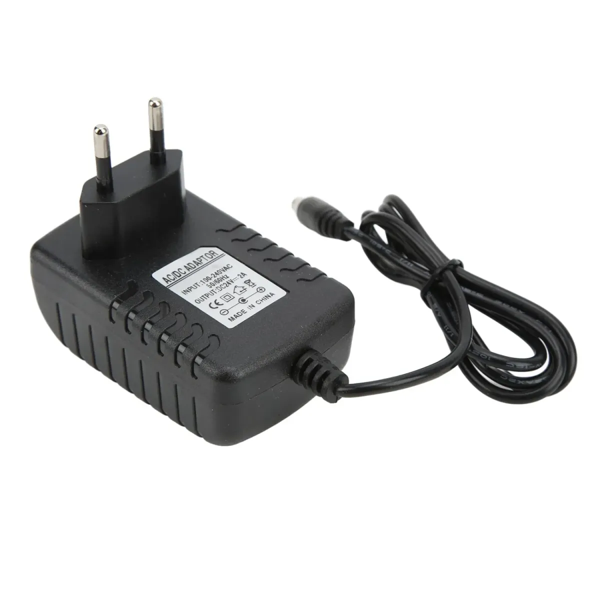 Strømforsyning 24V 2A adapter 5.5mm x 2.5mm jack