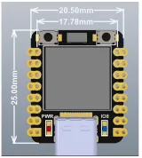 ESP32-C3 udviklingskort med mini 0.42 inch midi OLED-display – 5