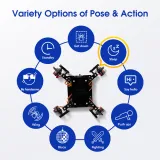 ACEBOTT Quadruped Bionisk Spinderobot Kit ESP8266 med Arduino IDE og ACECode (Scratch) – 4