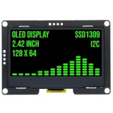2.4 inch OLED display 128x64 Grøn I2C SSD1309 3.3V – 1