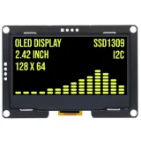 2.4 inch OLED display 128x64 Gul I2C SSD1309 3.3V – 1
