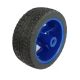 Hjul med gummi til robot eller smart car Blå – 2