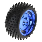 Smart Car Model Robot Gummibånd/Hjul 85x38mm til Arduino, passer til 4WD/2WD - Metallic Blå – 1