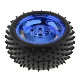 Smart Car Model Robot Gummibånd/Hjul 85x38mm til Arduino, passer til 4WD/2WD - Metallic Blå – 2