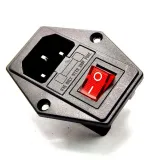 AC C13 strømstik med sikringsholder og kontakt – 1