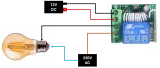 Trådløs Programmerbar Relæmodul inkl. Fjernbetjening (4 knapper) - 12V 433Mhz RF – 2