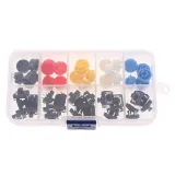 Assortiment Trykknapper, Moment - 25 styk, 5 farver, 12X12x7.3mm – 2