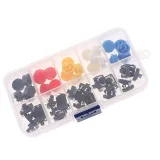 Assortiment Trykknapper, Moment - 25 styk, 5 farver, 12X12x7.3mm – 3