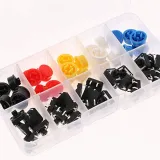 Assortiment Trykknapper, Moment - 25 styk, 5 farver, 12X12x7.3mm – 4
