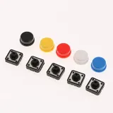 Assortiment Trykknapper, Moment - 25 styk, 5 farver, 12X12x7.3mm – 5