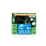 Trådløs relæmodul inkl. fjernbetjening (2 knapper) - 12V, 1 kanal, 433Mhz RF – 4
