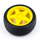 Hjul med gummi til robot eller smart car gul – 2