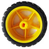 Hjul med gummi til robot eller smart car gul – 3