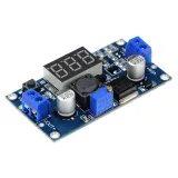 LM2596S Justerbar Step-Down 4-40V -> 1.25-37V med onboard voltmeterdisplay – 1