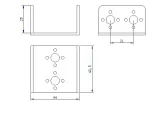 Bred styrebeslag til robotik- U-formet servo-bracket PTZ - DIY robot monteringssystem – 4