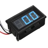 Voltmeter 0-100V - Blå, 0.56 inch, 3 ledninger – 1