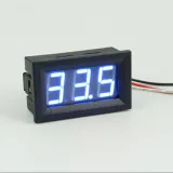 Voltmeter 0-100V - Blå, 0.56 inch, 3 ledninger – 6