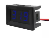 Voltmeter DC 3,5V-30V -  Blå, 0.56 inch, Indbygning – 1