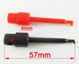 Testclip med fjederkrog til PCB SMD IC 57mm - Sort – 2