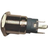 Trykknap | Moment - puls | 12V LED Rød | RVS | 16mm – 3