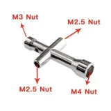 Mini firkantet topnøgle M2.5, M3, M4 – 1