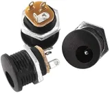 DC power jack Female 5.5x2.1mm DC-022 med møtrik – 1