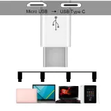 USB-C male til Micro-USB female adapter hvid – 5