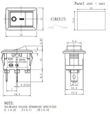 Vippekontakt/ Vippeafbryder TÆND/SLUK KCD1 - 6A/250V 2pin – 2