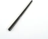 2.54Mm 40 Pins Runde Kvindelige Socket Pin Header Strip 1X40p Sort – 1