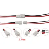 Micro JST PH 2 pins pigtail connector sæt male female – 2