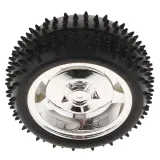 Smart Car Model Robot Gummi Auto Dæk/Hjul 85x38mm til Arduino, passer til 4WD/2WD - sølv – 4