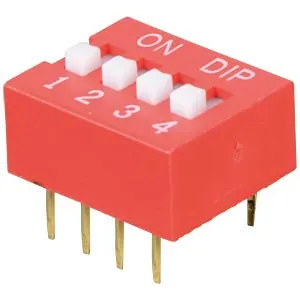 4-bens dip-switch 2,54 mm