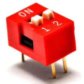 2-benede dip switch 2,54 mm