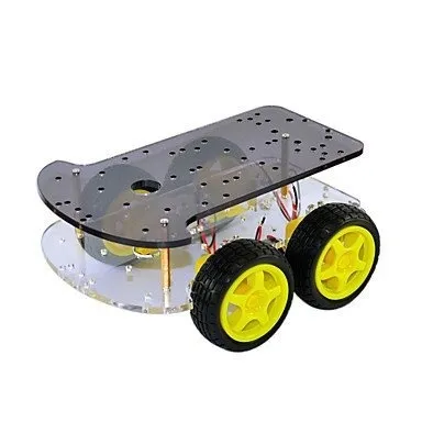 Chassis med 4 hjul og 4 TT-motorer robot base DIY