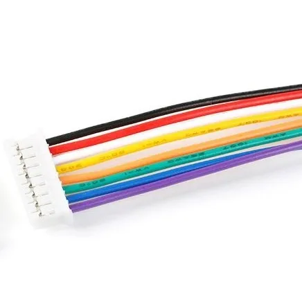 8 Pins Connector/Terminal ledning, 1-sidet - male, 26AWG 20cm, XH2.54mm