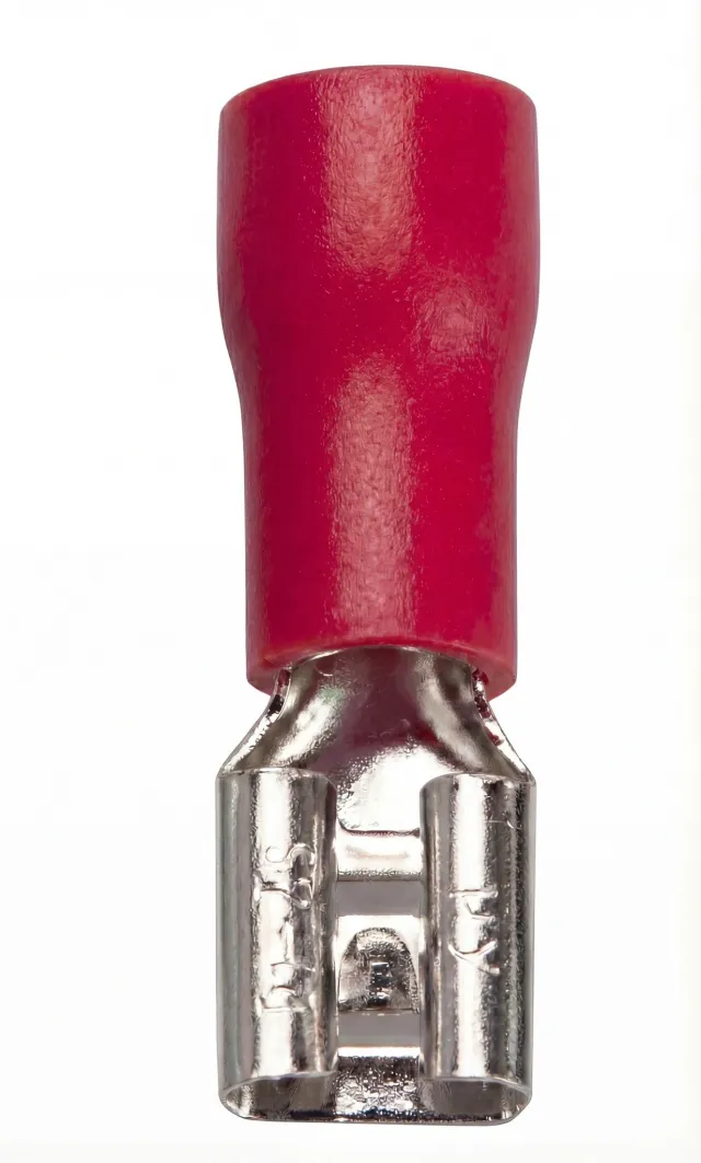 Isoleret hun-kabelsko 6,3 mm – Rød