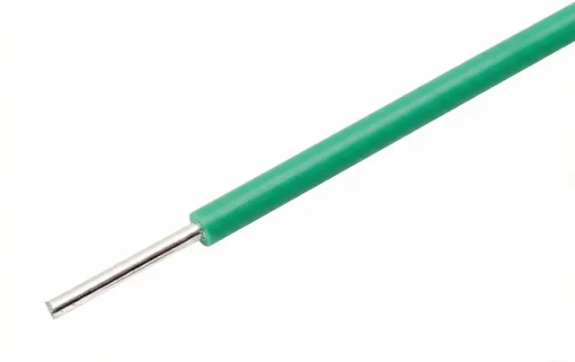 Grøn ledning med massiv kerne 22AWG til breadboards pr. meter
