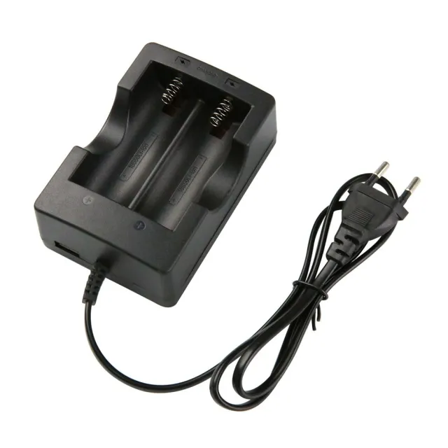 Oplader til 2x 18650 lithiumbatterier 3.6V / 3.7V / 4.2V
