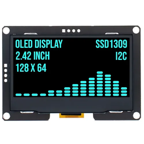 2.4 inch OLED-display 128x64 Blå I2C SSD1309 3.3V