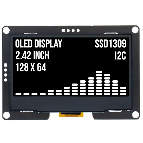 2.4 inch OLED-display 128x64 Hvid I2C SSD1309 3.3V