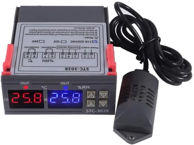 STC-3028 justerbare relæer 220V til temperatur og luftfugtighed