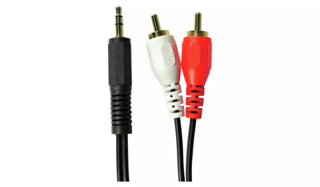 Mini Jack 3.5mm til 2x Tulp RCA 5 meter