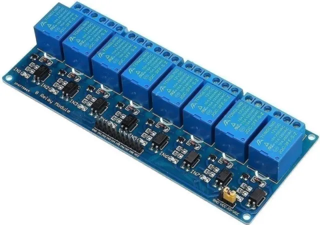 Relæmodul 12v Low | 8-kanals