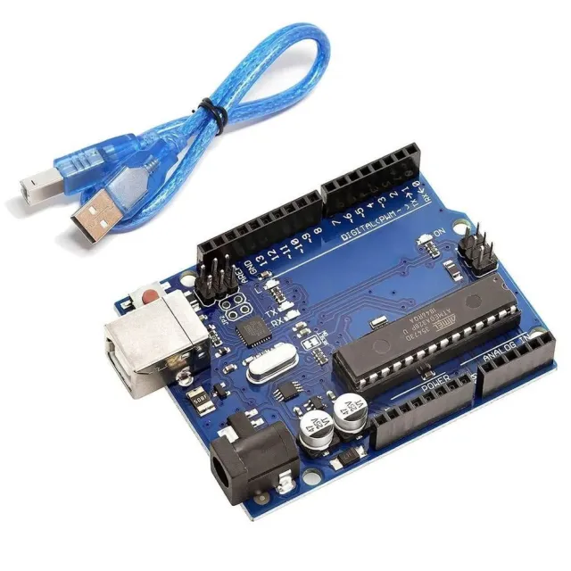 Arduino UNO R3 DIP Compatible  udskiftelig chip inkl. USB-kabel