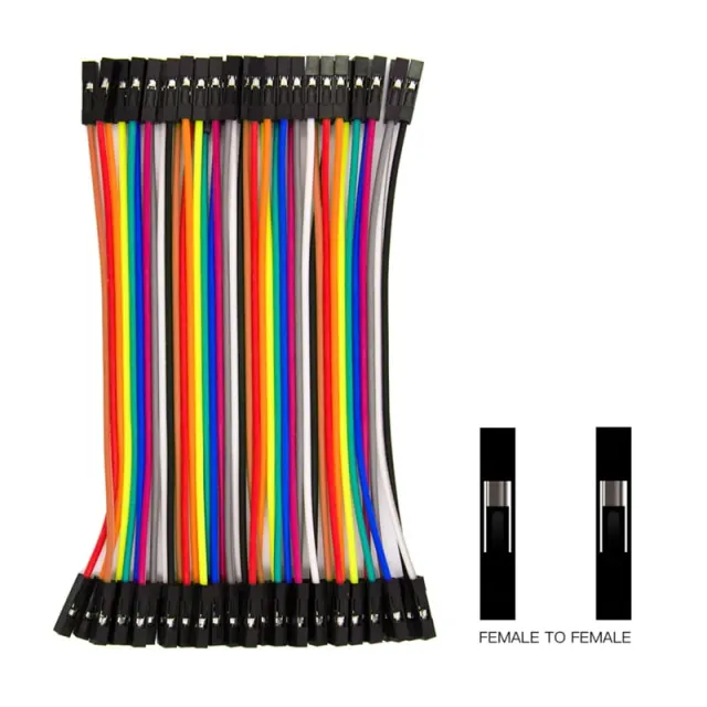 Dupont Jumper-kabler 40 stk. (Female-Female) 20cm forbindelsesledninger til Breadboard